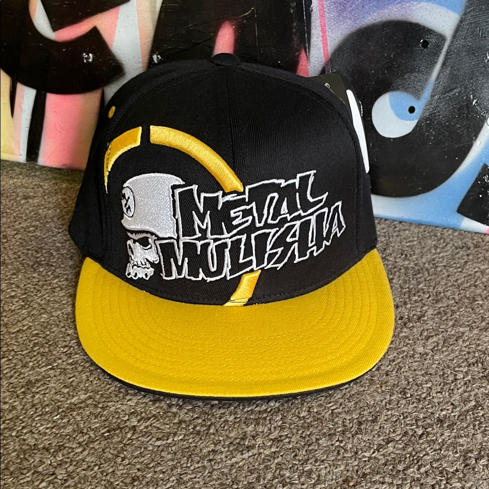 Metal Mulisha Black and Yellow Flexfit